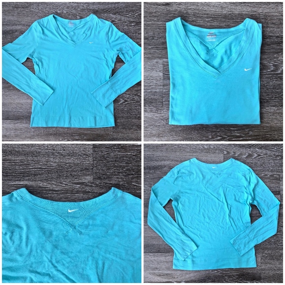 Nike Tops - NIKE Turquoise Long Sleeve Top
